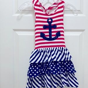 Girls nautical/patriotic sundress